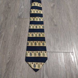 Tommy Hilfiger Paisley Stripe 100% Silk Necktie
